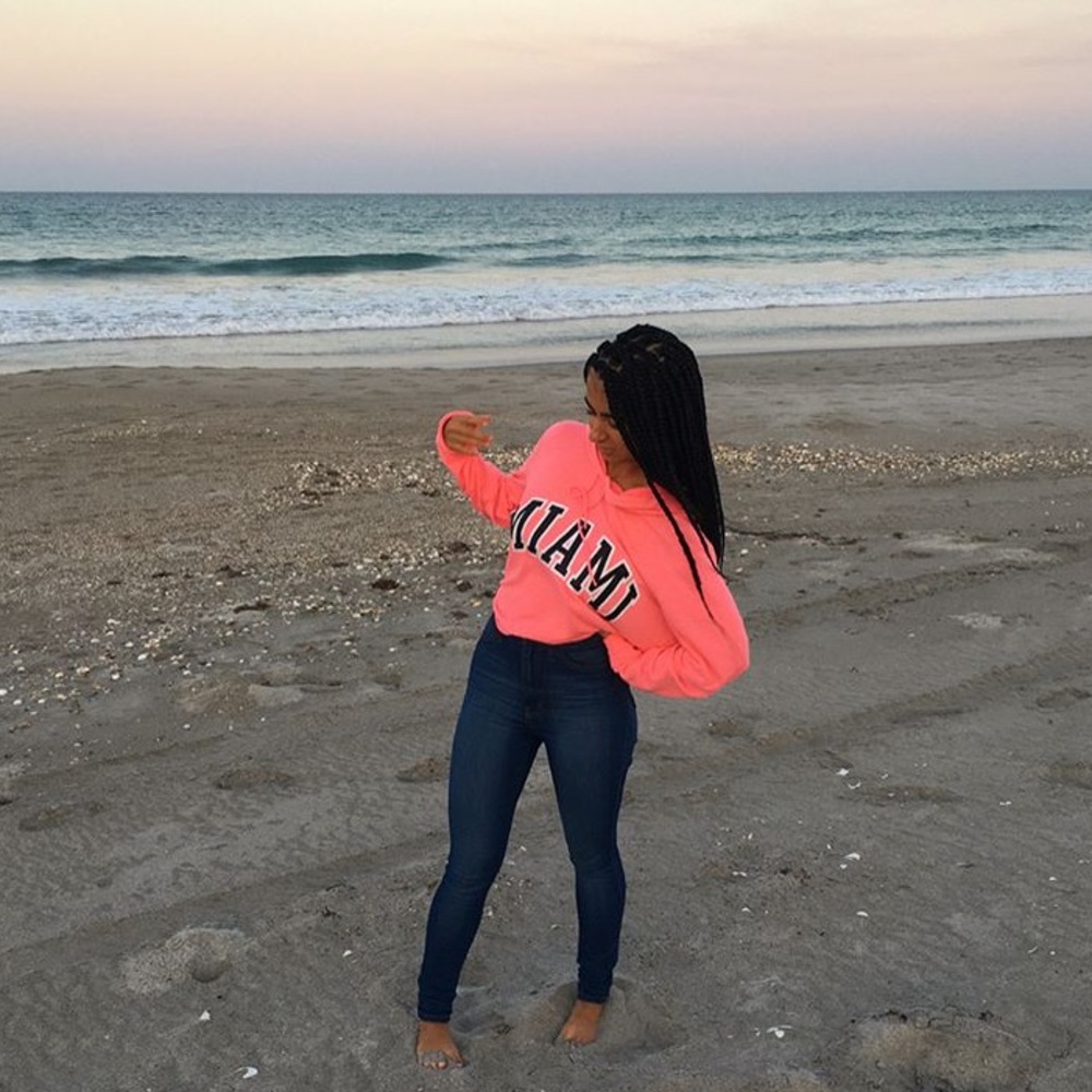 Victorias Secret PINK Miami crop hoodie
